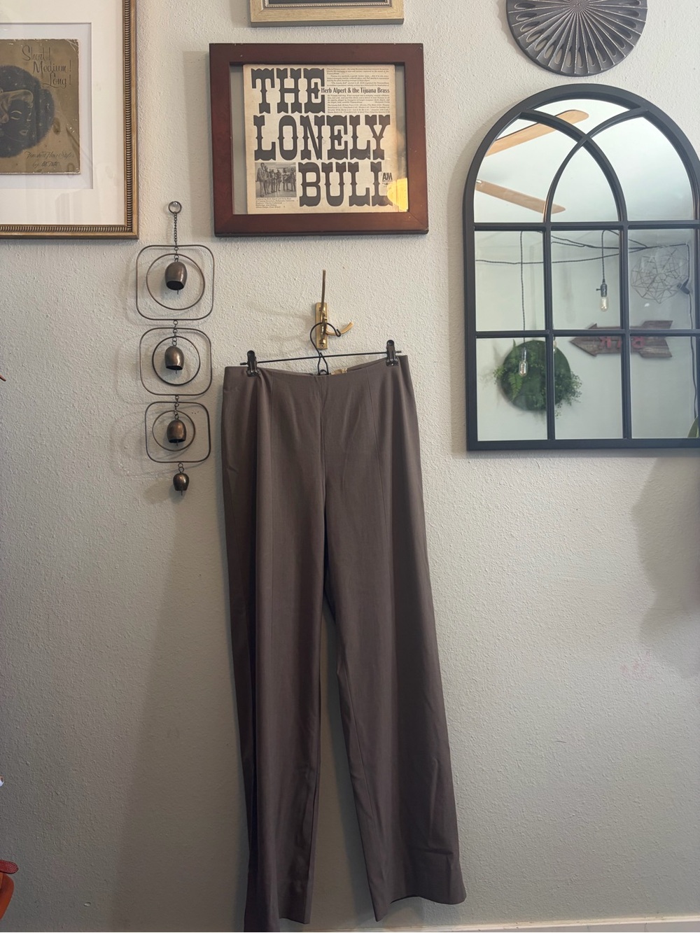 Caslon Brown Straight-Leg Dress Pants